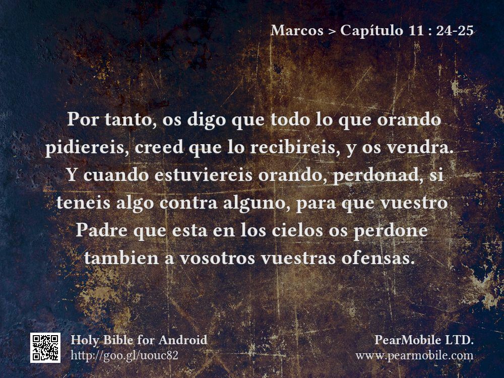 Marcos, Capítulo 11:24-25